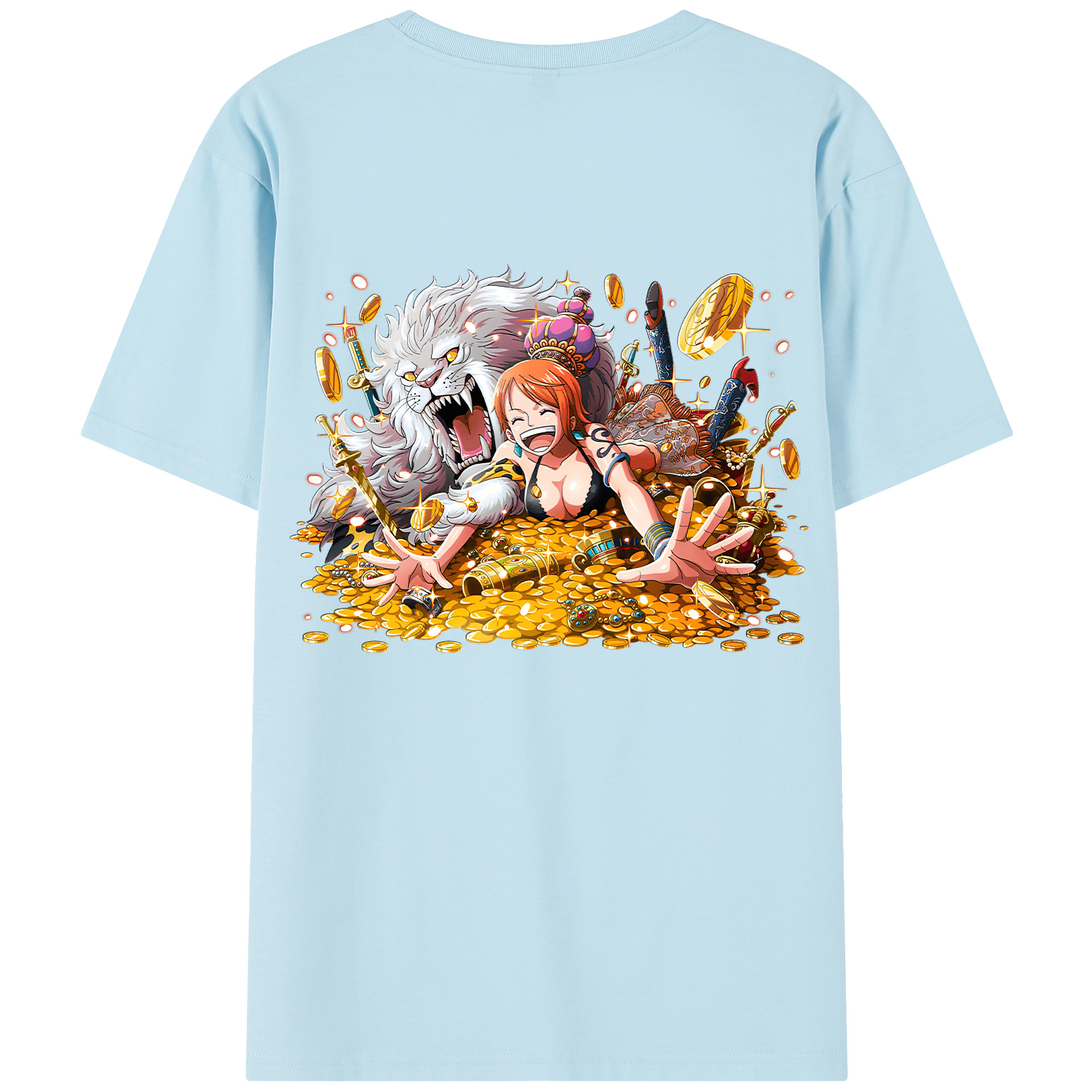 ワンピース ナミ ONE PIECE Nami 綿100％半袖Tシャツ（背面プリント）
